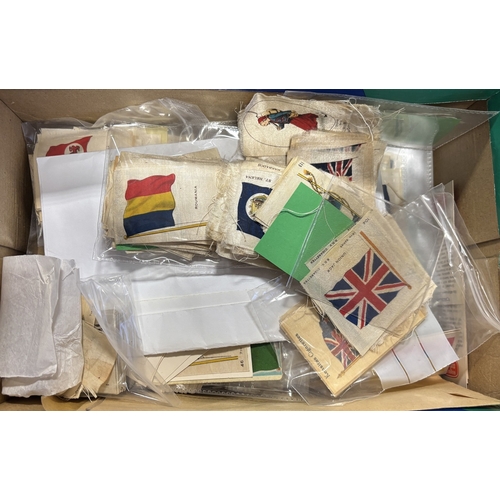 26 - Collection of silk British Empire, National and Naval flags, generally good, including ranges of Ken... 