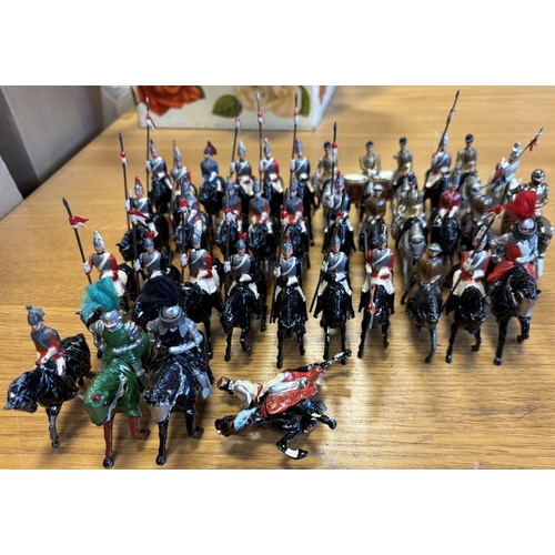 265 - Britains. Loose collection of mostly Britains metal model soldiers, with Medieval, Napoleonic, Imper... 