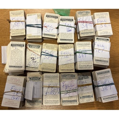 27 - Collection of mostly loose part and full sets, generally very  good, including ranges of Churchman, ... 