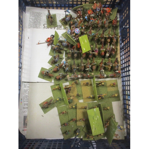 277 - Large accumulation of wargaming figures of mixed scales, majority metal, generally very good to exce... 