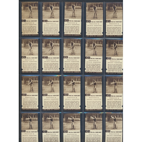32 - Cotton. Complete set in plastic sleeves with 1936 Golf Strokes A/B, generally good plus. Cat. £500. ... 