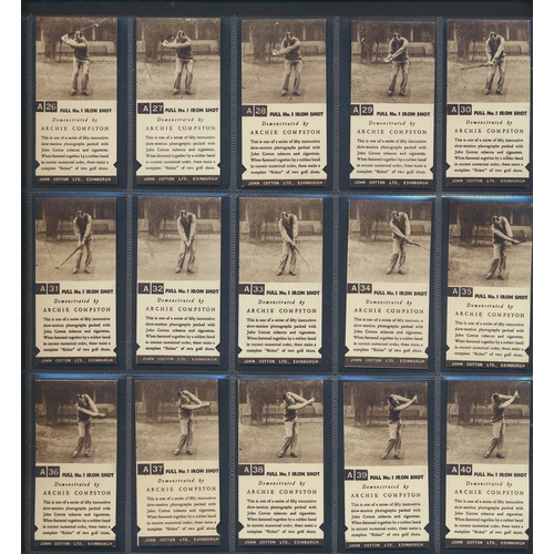 32 - Cotton. Complete set in plastic sleeves with 1936 Golf Strokes A/B, generally good plus. Cat. £500. ... 