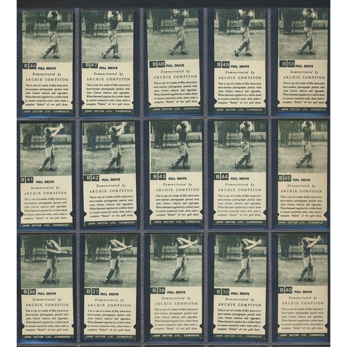 32 - Cotton. Complete set in plastic sleeves with 1936 Golf Strokes A/B, generally good plus. Cat. £500. ... 