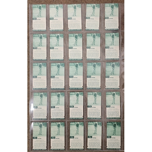 34 - Cotton. Complete set in plastic sleeves with 1938 Golf Strokes E/F, generally good. Cat. £1,500. (L)