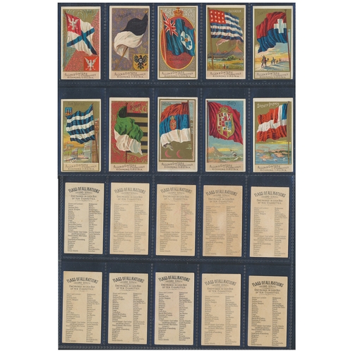 46 - Allen & Ginter. Complete set in plastic sleeves with 1890 Flags of All Nations Second Series, genera... 