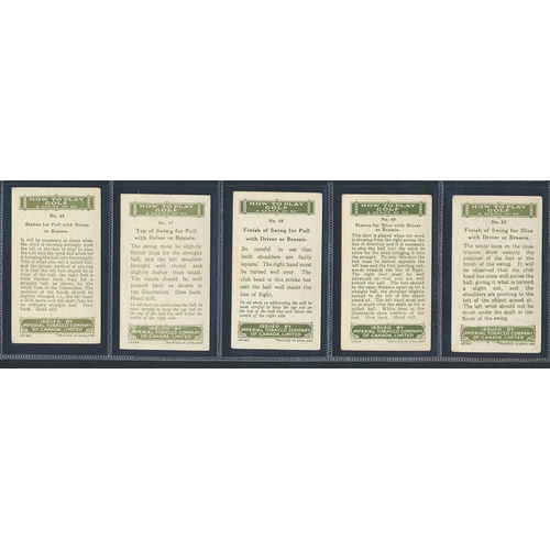 49 - Imperial Tobacco Co. Of Canada. Complete set in plastic sleeves with 1925 How to Play Golf, generall... 