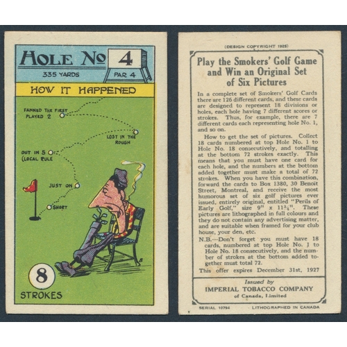 51 - Imperial Tobacco Co. Of Canada. Complete set in plastic sleeves with 1926 Smokers Golf Cards, genera... 