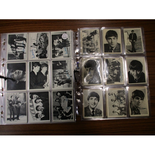 54 - Collection of complete and part sets in plastic sleeves including A & B.C Batman pink back, Beatles ... 