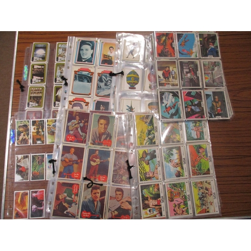 54 - Collection of complete and part sets in plastic sleeves including A & B.C Batman pink back, Beatles ... 