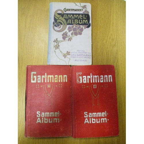 60 - Gartmann. Complete sets in 3 Gartmann Sammel stock books, including Clown - Duel S. 186, Old Castles... 