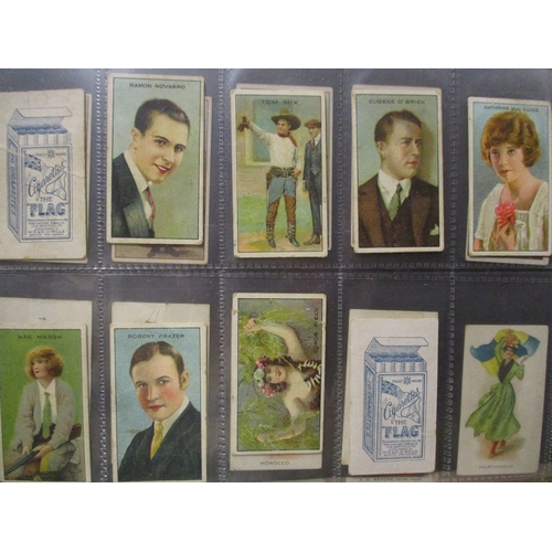 7 - Collection in 13 albums with part sets including ranges from Mitchell Humorous Drawings (45), Ogdens... 