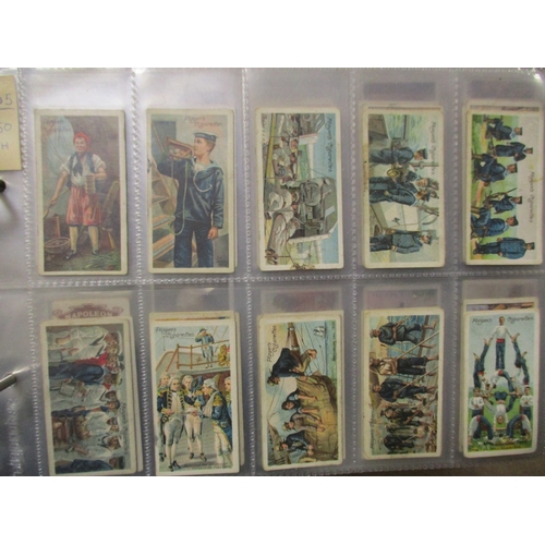 7 - Collection in 13 albums with part sets including ranges from Mitchell Humorous Drawings (45), Ogdens... 