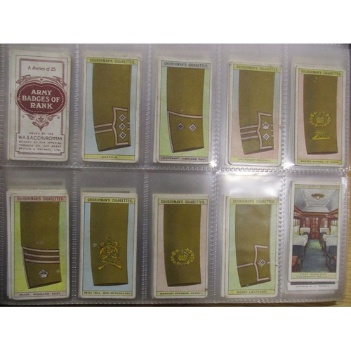 7 - Collection in 13 albums with part sets including ranges from Mitchell Humorous Drawings (45), Ogdens... 