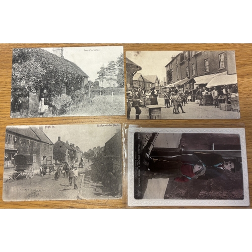 83 - Misc. coln. of vintage cards in one album, with R.P's, Artist Drawn and ptd, incl. Actors with Charl... 