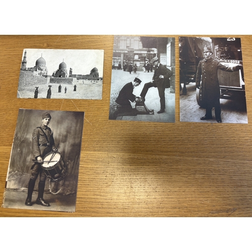 87 - Misc. coln. of vintage and modern cards in 8 albums and some loose, with artist drawn, ptd and R.P's... 
