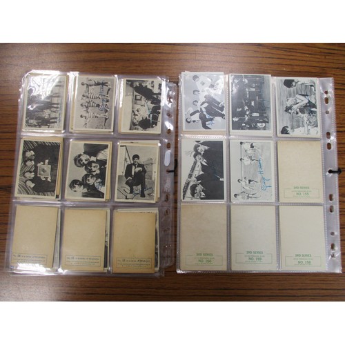 54 - Collection of complete and part sets in plastic sleeves including A & B.C Batman pink back, Beatles ... 