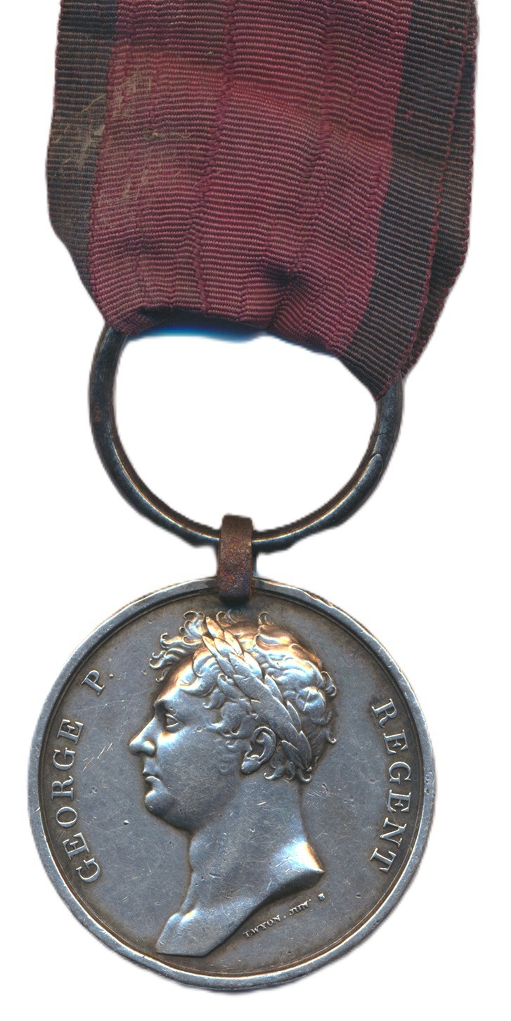 1815 Waterloo Medal to Peter Buncle, 13th Reg. Light Dragoons, light ...