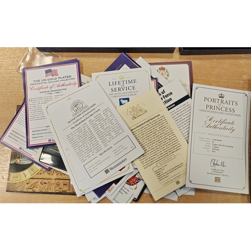 Investment Gold Lot - documents required. Collection with 24ct gold ...
