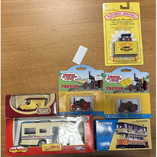 313 - Collection of model vehicles, generally excellent in excellent boxes, including Corgi (3) with Vinta... 