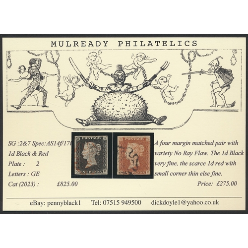 179 - A varied condition used range (of 18) 1840 1d blacks, various plates and margins, one which is accom... 