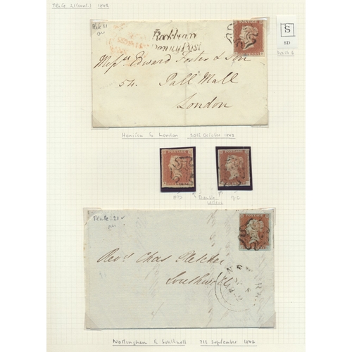 198 - An outstanding collection of fine used, plated 1841 1d reds in 15 Plymouth albums with several thous... 