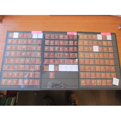 201 - 1864-79 1d reds used range of plates, missing 11 plate numbers but does incl pl.225. (R)