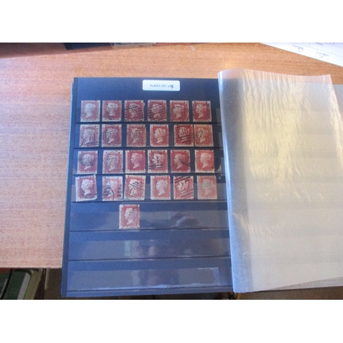 202 - 1864-79 1d reds plates 71-224 (x3) U, and a complete set to pl.225 U. (V)