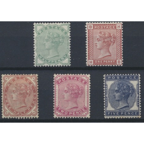 212 - 1880-81 set of 5, part o.g. (less 5d, which is regummed). (SG164, 166-169) Cat £990 (S)