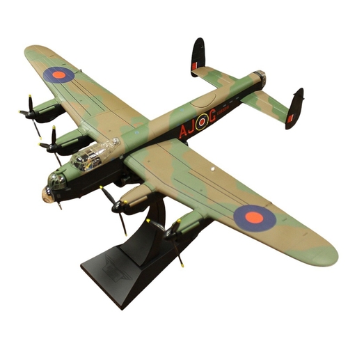 Corgi Aviation Archive. WWII 1:72 scale range generally mint in mostly near mint boxes, includes Daring Raids Avro Lancaster -B.I (Special) with 'Grand Slam' bomb No.AA32609 (2), plus Bombers on The Horizon Avro Lancaster Mk.III (Special) No.AA32608 and Consolidated B-24D Liberator GR.Mk.III No.AA34005. Qty 4 (2B)