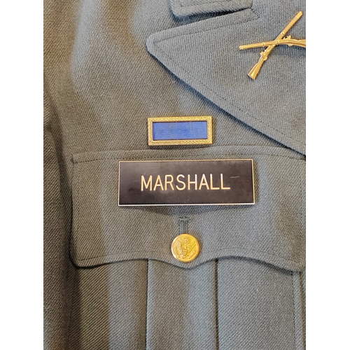 102 - US Army class A green uniform, belonged to Master Sergeant (E-7) Harold O. Marshall RA14302344, incl... 