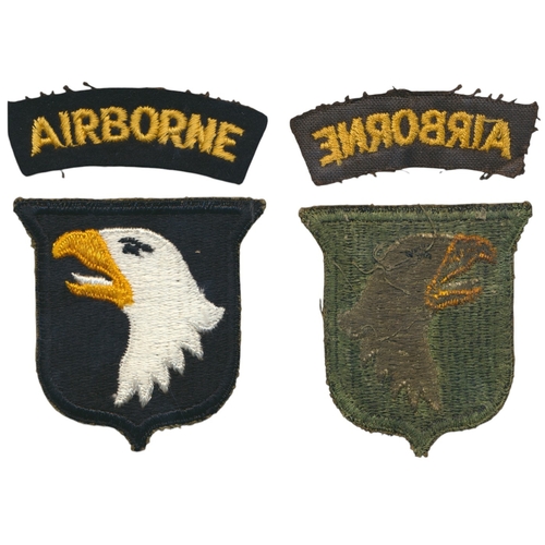 106 - Rare 101st Airborne patch, white tongue variant, extremely fine. (Y)