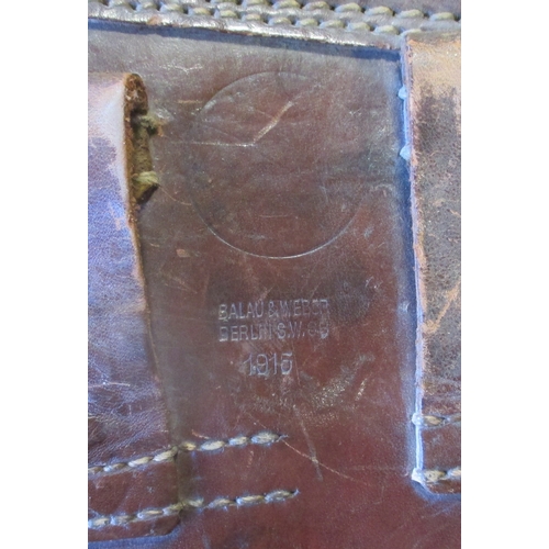 108 - WWI German Luger Holster and Tool by Balau & Weber Berlin S.W.68 1915, 2 ink stamps to inside flap, ... 