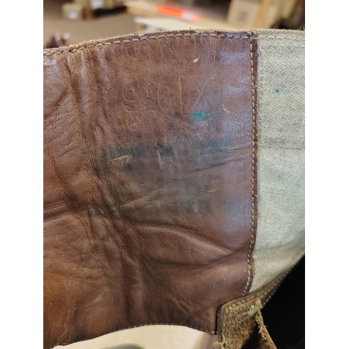 109 - M-43 double buckle boots, BFG trade mark to sole, Goodrich, Armor Tred, smudged/faded writing inside... 