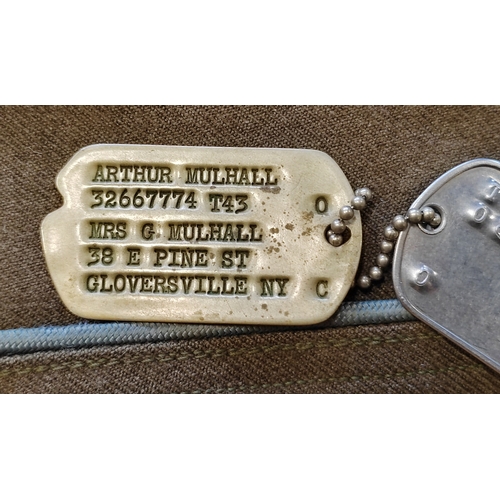 112 - Infantry garrison cap with Para/Glider patch, written inside - Mulhall / M-7774, size 6 3/4, plus do... 
