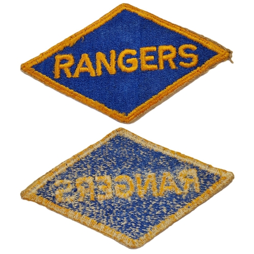 113 - Range of WW2 U.S. patches with Ranger patch, U.S. Army Parachute Infantry cap badge and 17th Airborn... 