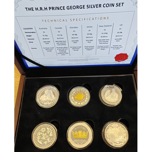 2013 HRH Prince George silver coin set from Westminster, includes ...