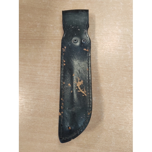 62 - Original SOG Trident S2 Bowie knife with sheath and wet stone, ricasso stamped with Seki-Japan and m... 