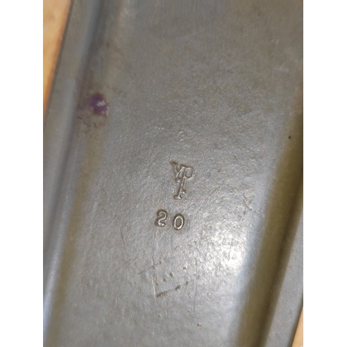 69 - U.S. M3 trench knife with M8 scabbard, blade marked U.S M3 Kinfolks,Inc., markings to pommel, scabba... 