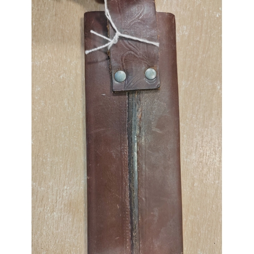 70 - Unissued Legitmus No.35 Machete by Collins & Co. with matching No.13 leather scabbard, minor scratch... 