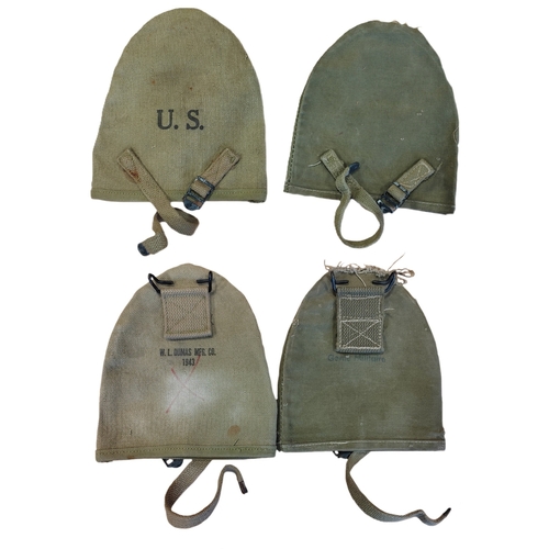 76 - Range of WW2 U.S. Army M1910 T-Handle entrenching tools (3), U.S. markings to each, one cover stampe... 