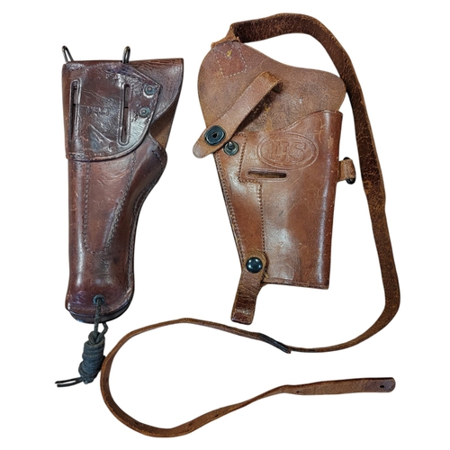 83 - U.S. Colt 45 shoulder holster, U.S. impressed to front, reversed U.S. Enger-Kress, marked 2599, plus... 