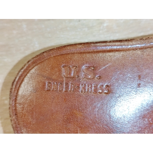 83 - U.S. Colt 45 shoulder holster, U.S. impressed to front, reversed U.S. Enger-Kress, marked 2599, plus... 