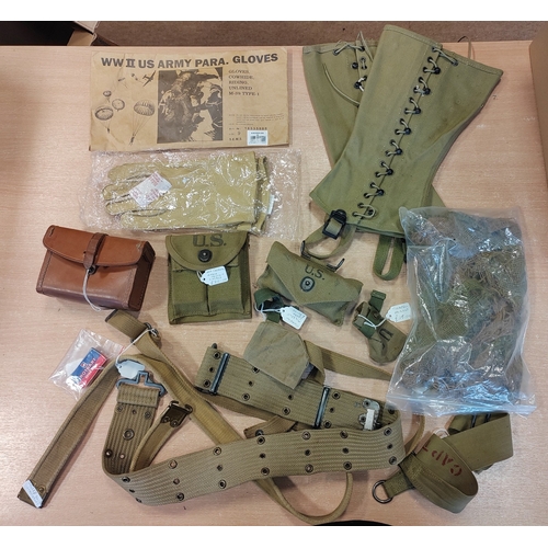 84 - U.S. range with Khaki Marine trousers, M1 Carbine ammo pouch with 2 magazines, Medic pouch with Carl... 
