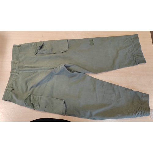84 - U.S. range with Khaki Marine trousers, M1 Carbine ammo pouch with 2 magazines, Medic pouch with Carl... 