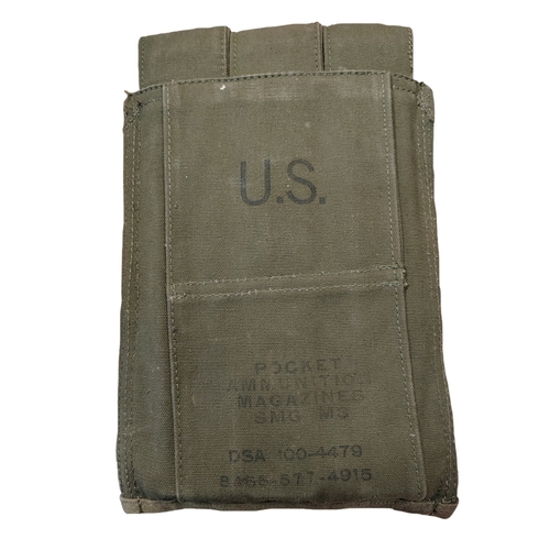 86 - WW2 U.S. range with M1 Garand pouches with rubber magazines, M1 Carbine ammo pouch, M3 