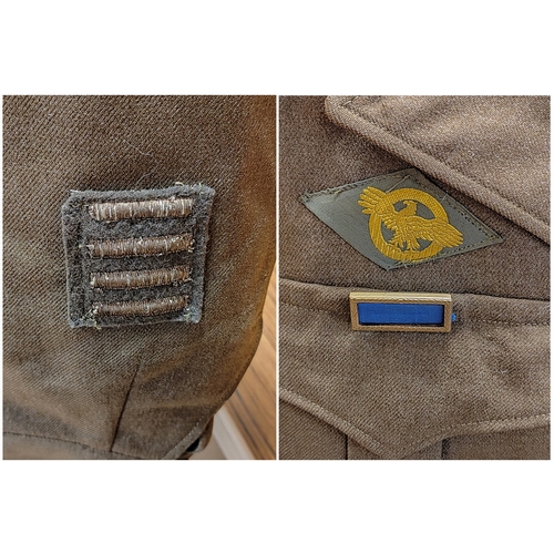 95 - WW2 101st Division 507th PIR Airborne tunic (size 38 S), features 101st patch on left shoulder, Staf... 