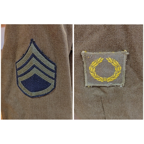 95 - WW2 101st Division 507th PIR Airborne tunic (size 38 S), features 101st patch on left shoulder, Staf... 