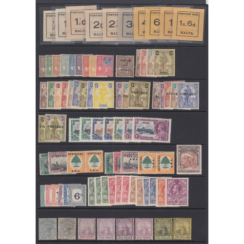 22 - STAMPS British Commonwealth mounted mint accumulation QV to GVI on stock pages, mainly short sets bu... 