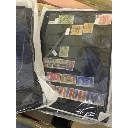 33 - STAMPS British Commonwealth albums stock books and pages, better material noted, a mass of material,... 