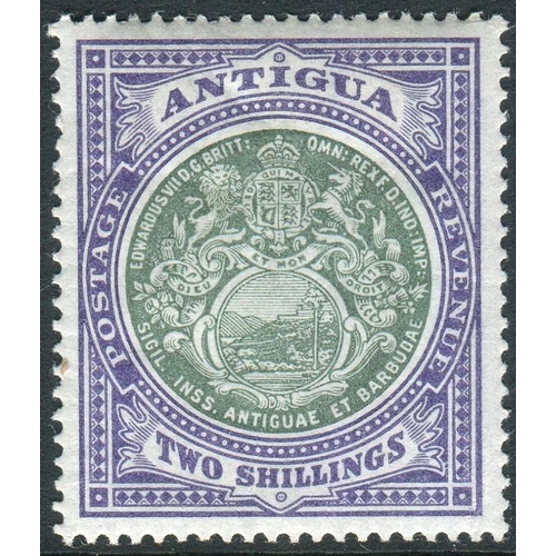 109 - Antigua Stamps : 1903 2/- Grey Green and Pale Violet mounted mint SG 38